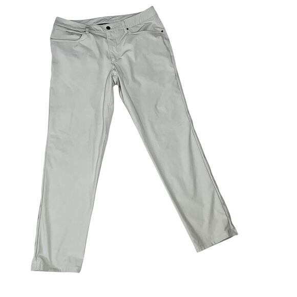 Lululemon ABC Classic Fit Warpstreme 5 Pocket Pants Men's size 34 tan - Picture 12 of 13